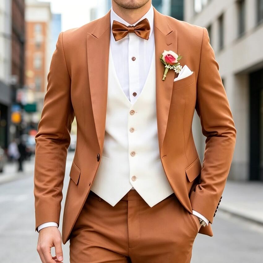 Men'S Formal Wear Waistcoat - Новый классический мужской костюм-тройка: пиджак с