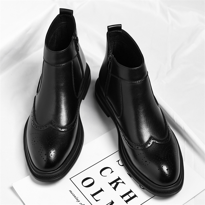 Mens Formal - Осень-зима, мужские деловые высокие ботинки на