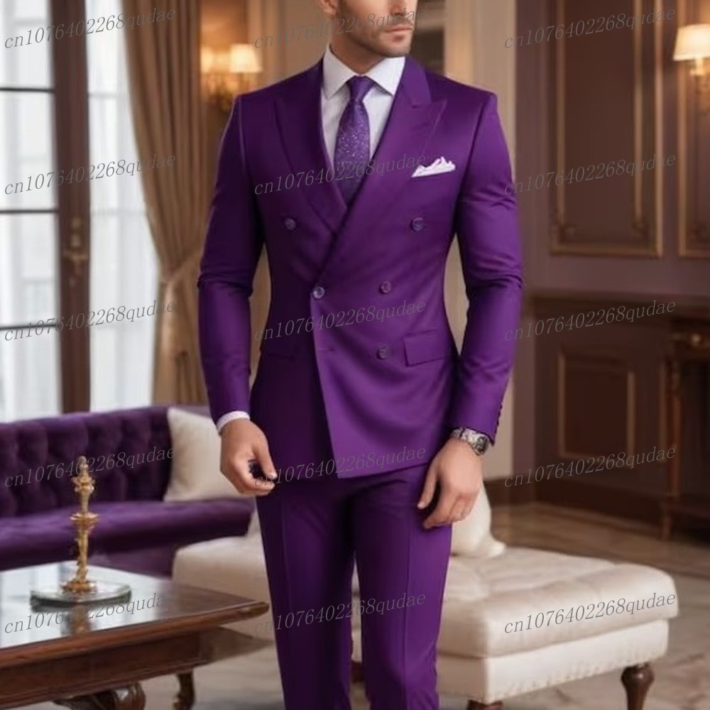 Men Formal Wear Purple - Новый мужской фиолетовый костюм для торжественных