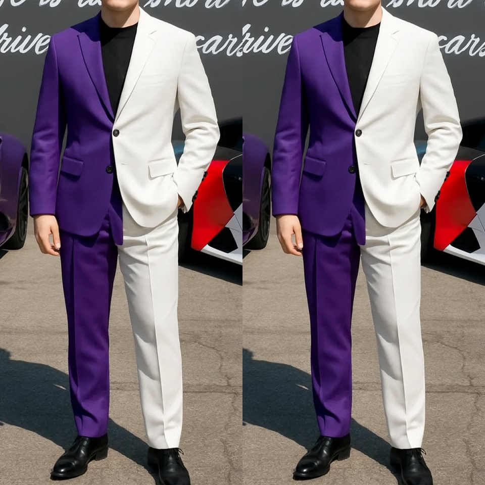Men Formal Wear Purple - Формальные деловые мужские смокинги из 2