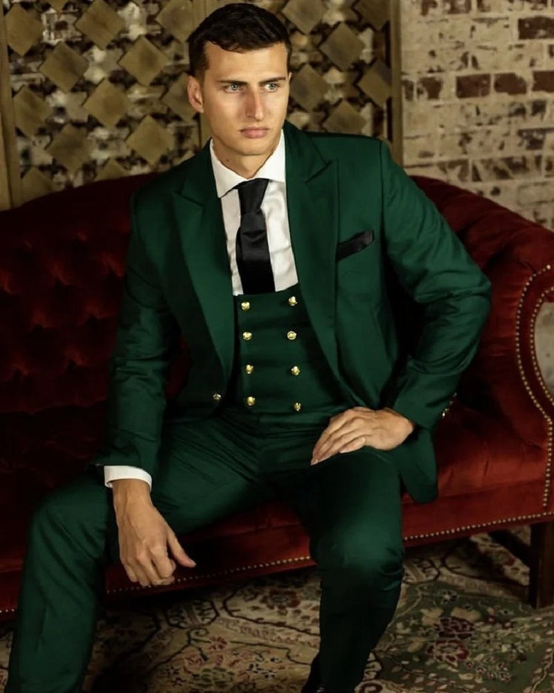 Latest Men Formal Wear - Зеленый классический мужской костюм для свадьбы