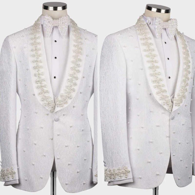 Men'S Formal Wear No Suit - Белые свадебные мужские костюмы: модный хлопковый