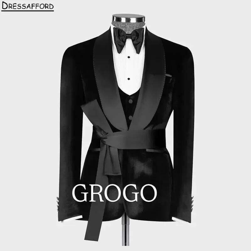 Men'S Formal Wear No Suit - Черный однотонный деловой костюм для мужчин