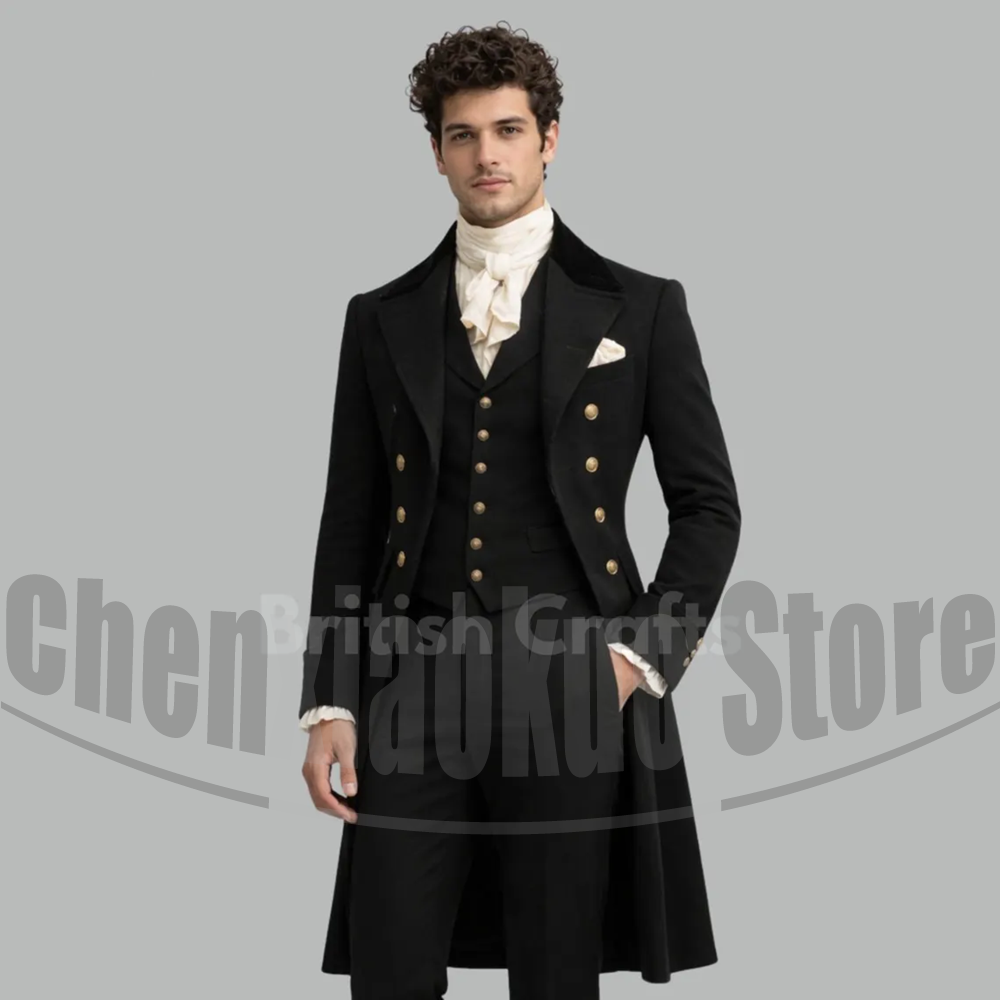 Victorian Men'S Formal Wear - Мужской черный викторианский фрак из 3