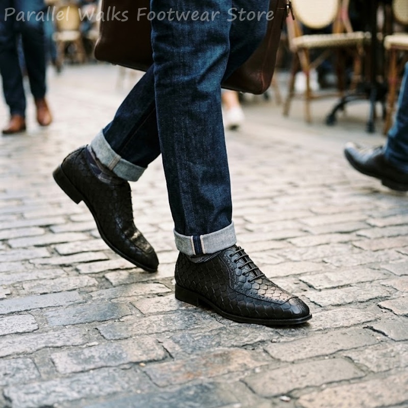 Scale - Men Formals & Ethnic Wear - Мужские оксфорды Sartorial из кожи с
