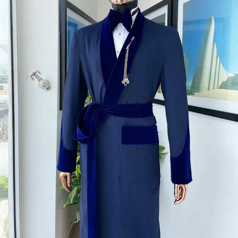 Men Formal Wear With Coat - Королевский синий мужской костюм на заказ,