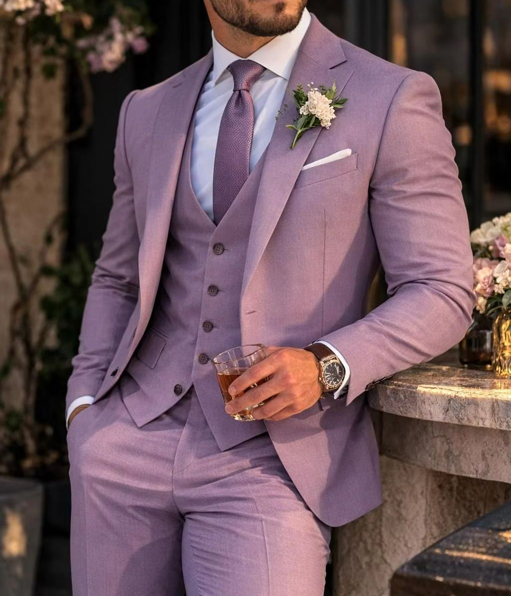 Мужской костюм-тройка лавандов – обзор и цена Men'S Formal Wear Waistcoat