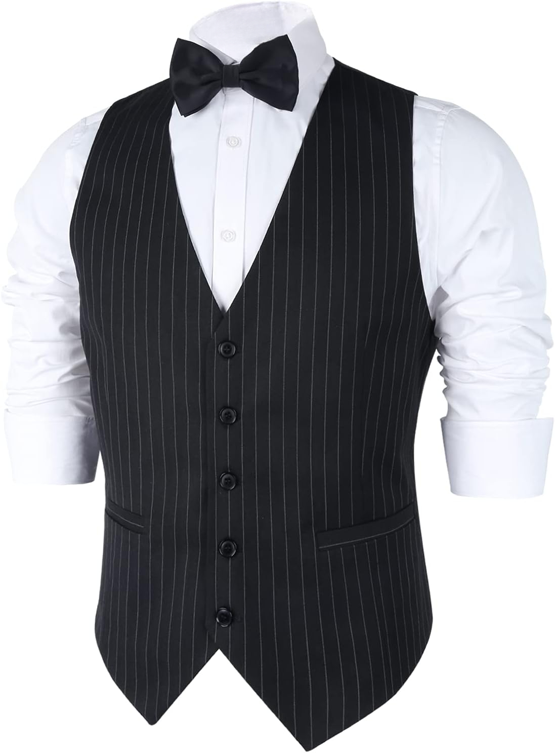 Мужской деловой жилет в полоск – обзор и цена Men'S Formal Wear Waistcoat