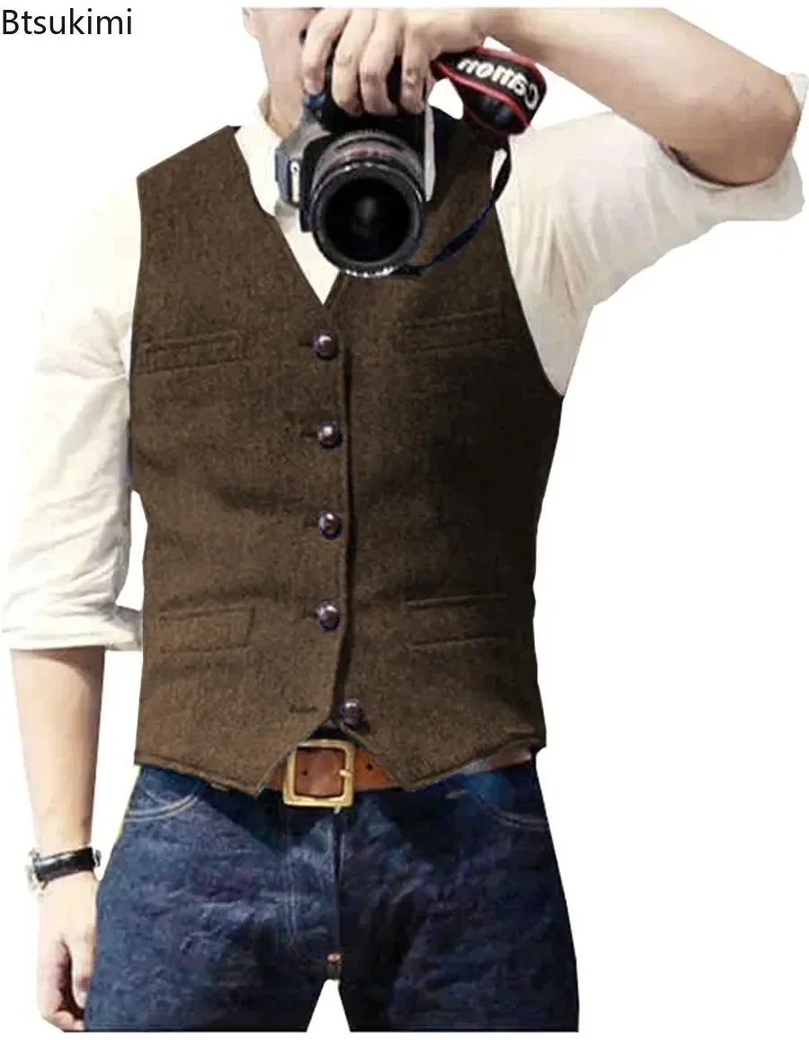 Мужской винтажный жилет с V-об – обзор и цена Men'S Formal Wear Waistcoat