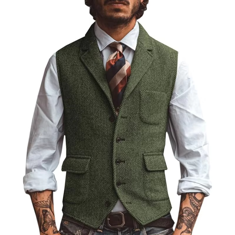Мужской жилет из твида в стиле – обзор и цена Men'S Formal Wear Waistcoat