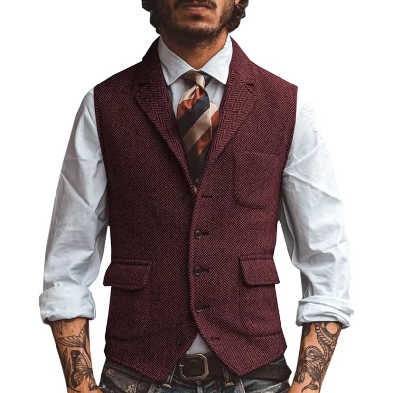 Мужской жилет из твида в стиле – обзор и цена Men'S Formal Wear Waistcoat