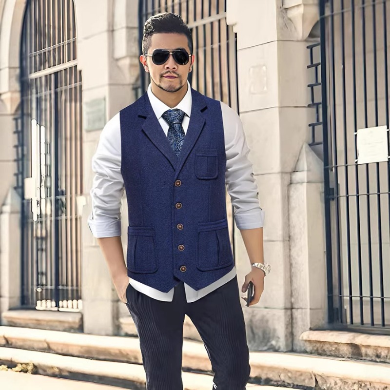 Мужской твидовый жилет в елочк – обзор и цена Men'S Formal Wear No Suit