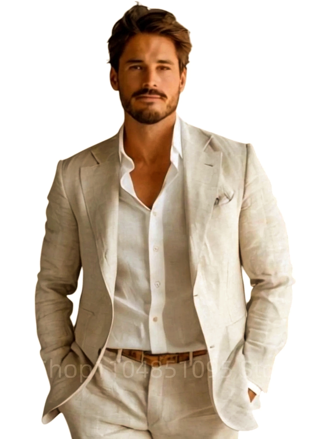 Синий приталенный мужской льня – обзор и цена Men Formal Wear With Coat