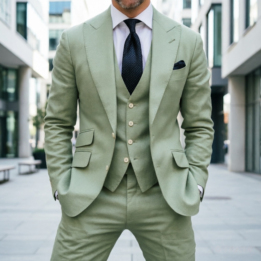 Небесно-голубой льняной мужско – обзор и цена Men'S Formal Wear No Suit